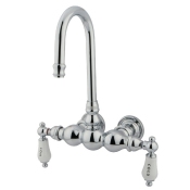 3 Ball Clawfoot Tub Faucet with Gooseneck Spout